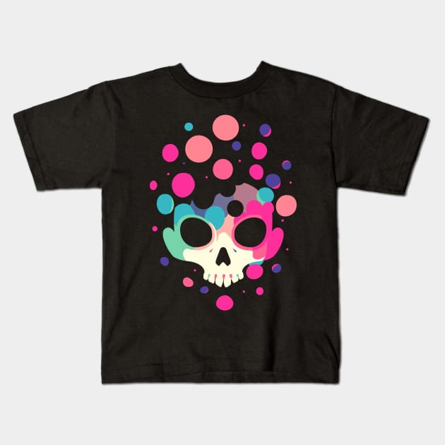 Neon Skull Dream Kids T-Shirt by KIVI